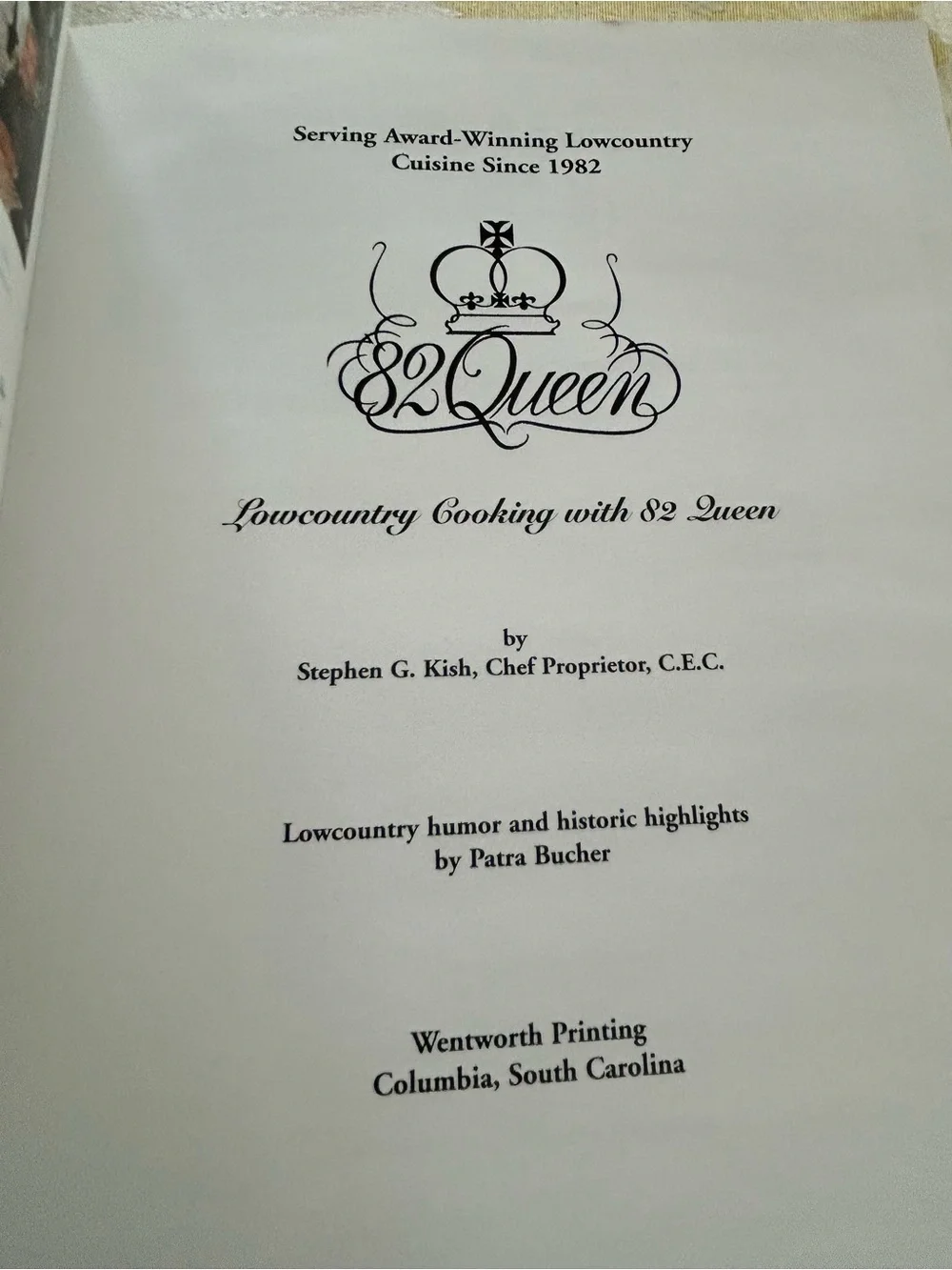 Lowcountry Cooking With 82 Queen Cookbook